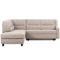 ECKSOFA in Chenille Beige  208/226 cm  - Beige/Schwarz, KONVENTIONELL, Textil (208/226cm) - Sedda