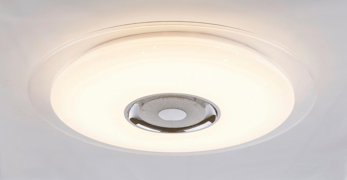 LED-DECKENLEUCHTE  Smart 60/6,1 cm   - Klar/Opal, Basics, Kunststoff/Metall (60/6,1cm) - Novel