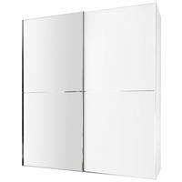 SCHWEBETÜRENSCHRANK 2-türig  - Chromfarben, Design, Glas/Holzwerkstoff (200/222/68cm) - Moderano