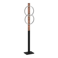 LED-GOLVLAMPA Boyal 30/150 cm    - vit/brun, Natur, trä/plast (30/150cm) - Eglo