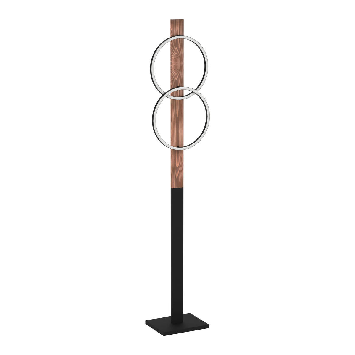 LED-GOLVLAMPA Boyal 30/150 cm    - vit/brun, Natur, trä/plast (30/150cm) - Eglo
