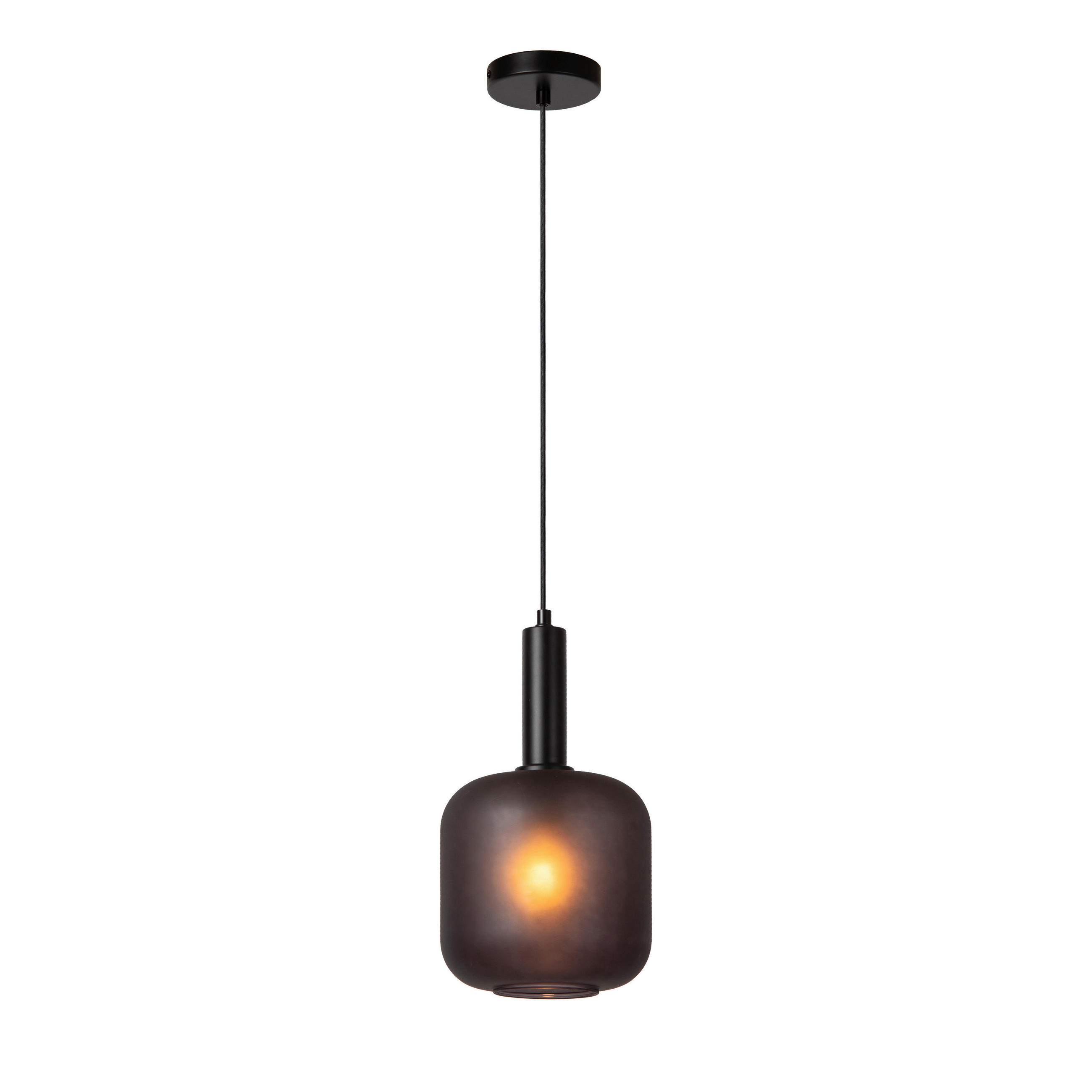 HÄNGELEUCHTE 21/21/150 cm  - Schwarz, Design, Glas (21/21/150cm) - Lucide