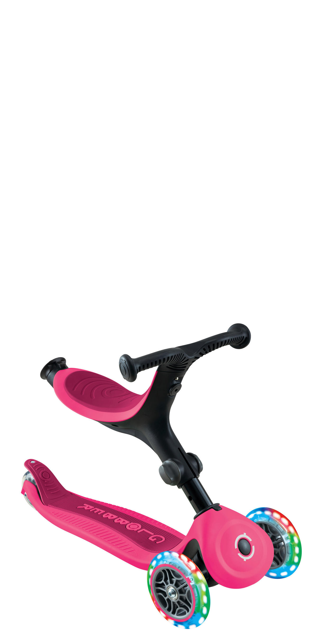 LAUFRAD GO-UP ACTIVE LIGHTS 3IN1  - Pink/Fuchsia, Basics, Kunststoff/Metall (67/28/95,5cm) - GLOBBER