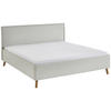 POLSTERBETT 180/200 cm,  in Beige,  - Eichefarben/Beige, Basics, Holz/Textil (180/200cm) - Boxxx