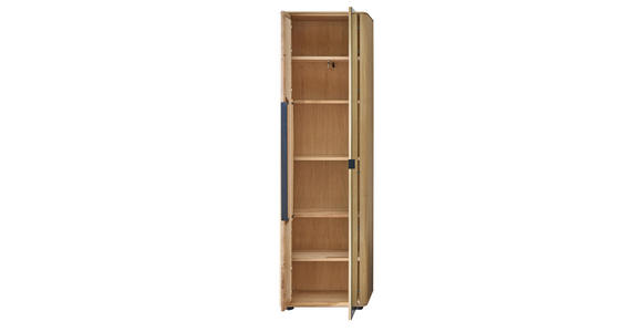 GARDEROBENSCHRANK 60/205/39 cm  - Wildeiche/Schwarz, Basics, Glas/Holz (60/205/39cm) - Linea Natura