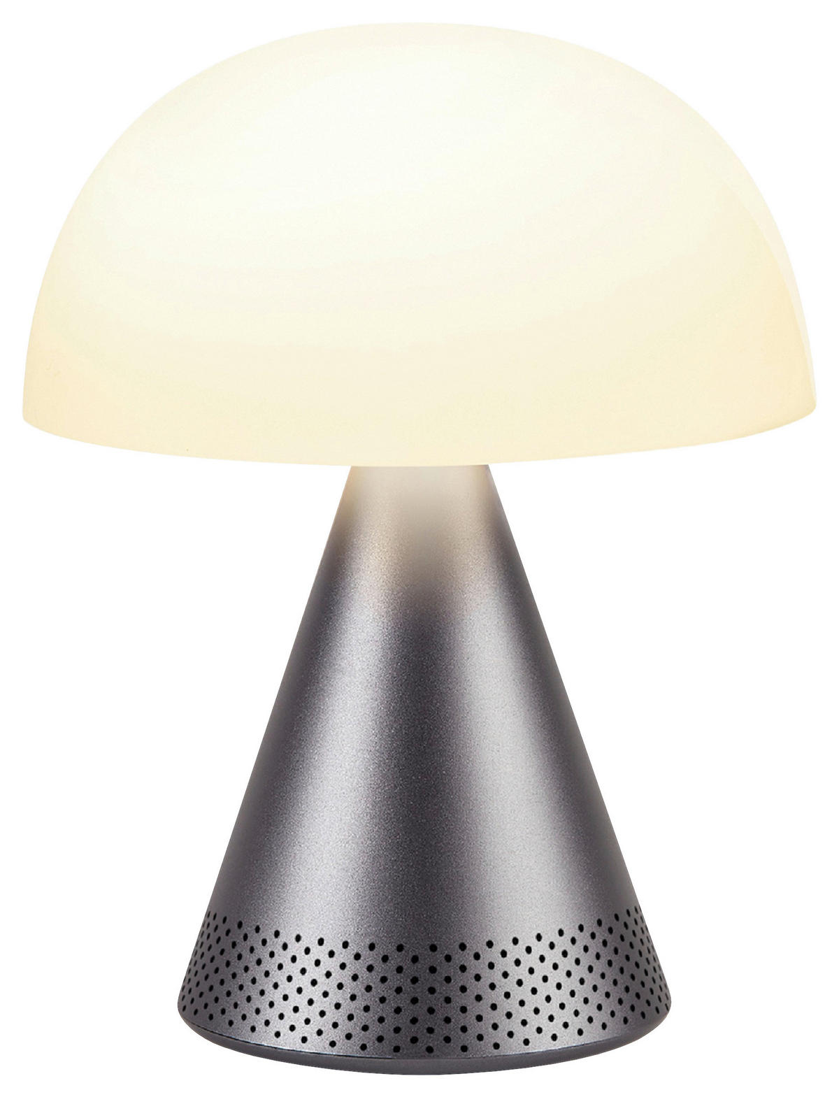 AKKU-TISCHLEUCHTE 14/17/14 cm   - Grau, Design, Kunststoff/Metall (14/17/14cm)