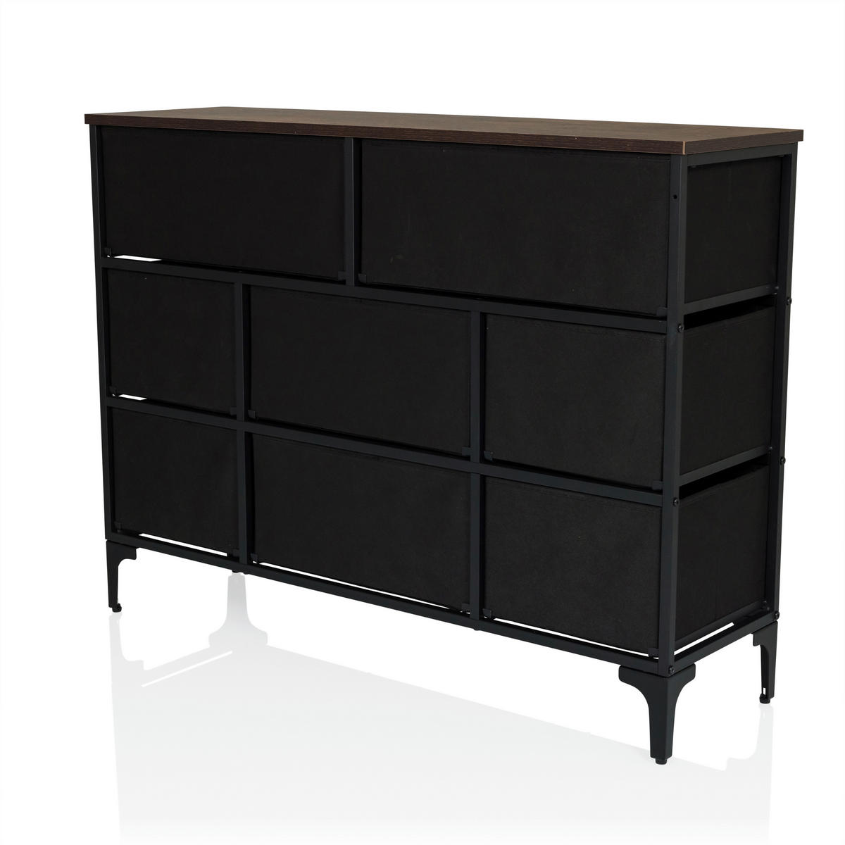 KOMMODE  in  - Multicolor/Schwarz, MODERN, Holzwerkstoff/Textil (102,5/77,5/30cm) - MID.YOU