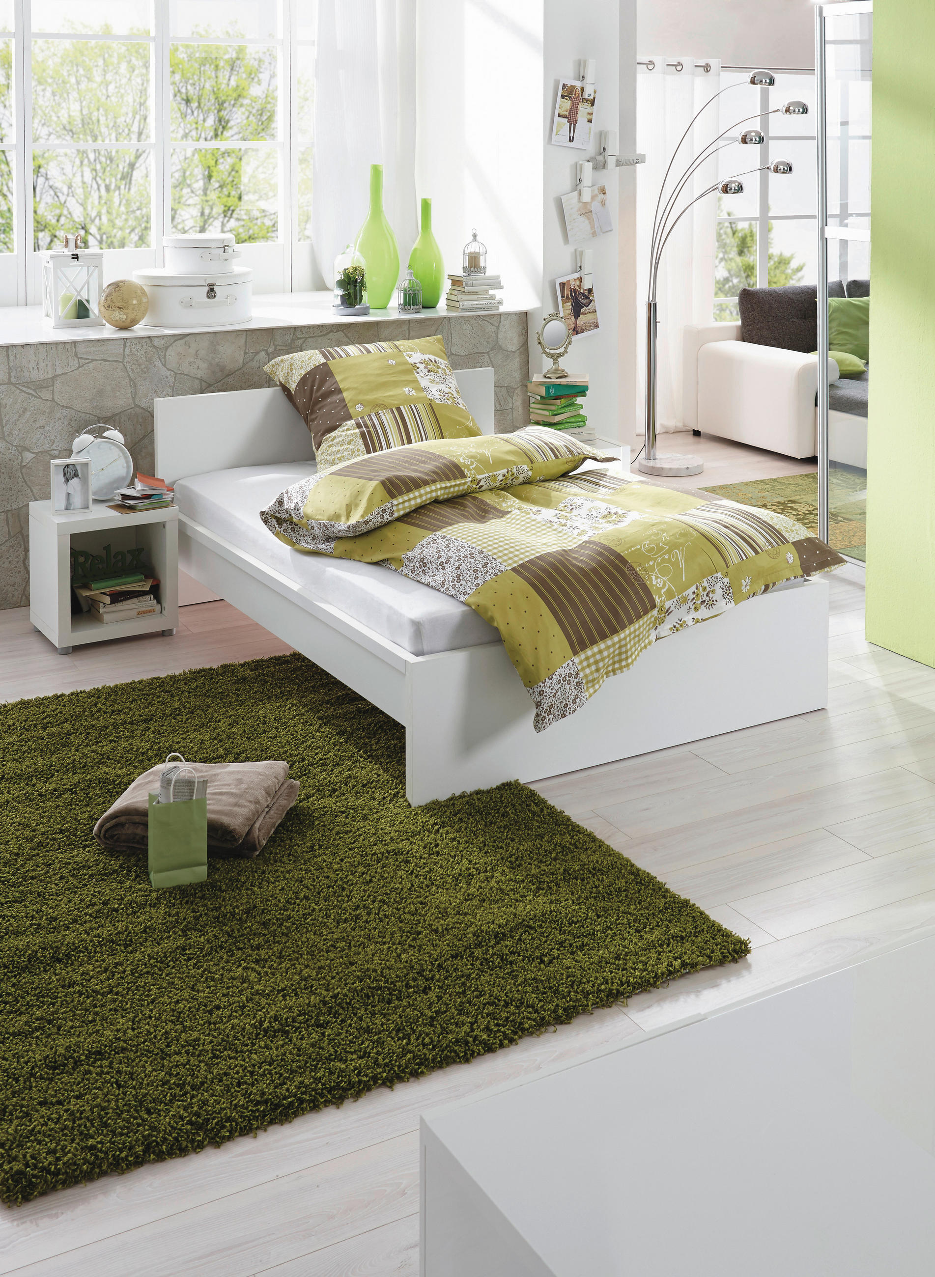 ÁGY 90/200 cm  fehér  - fehér, Konventionell, faalapú anyag (90/200cm) - Carryhome
