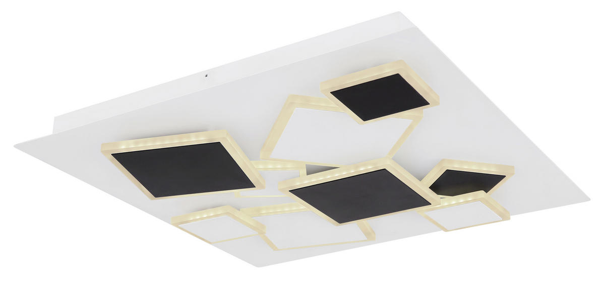 STROPNA LED-SVETILKA   50 W/6400 lm/3000-4000-6000 K/230 V/ - črna/bela, Trend, kovina/umetna masa (50/50/6,5cm) - Novel