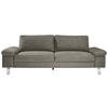3-SITZER-SOFA Mikrofaser Taupe  - Taupe/Chromfarben, Design, Textil/Metall (234/86/97cm) - Hom`in