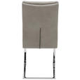 SCHWINGSTUHL in Stahl Mikrofaser - Chromfarben/Ecru, Design, Textil/Metall (47/100/64cm) - Novel