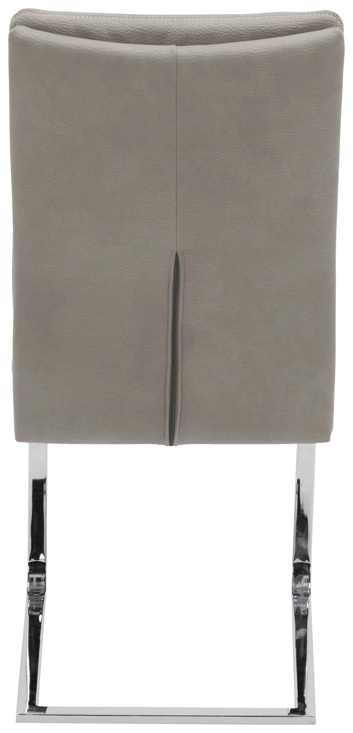 SCHWINGSTUHL  in Stahl Mikrofaser  - Chromfarben/Ecru, Design, Textil/Metall (47/100/64cm) - Novel