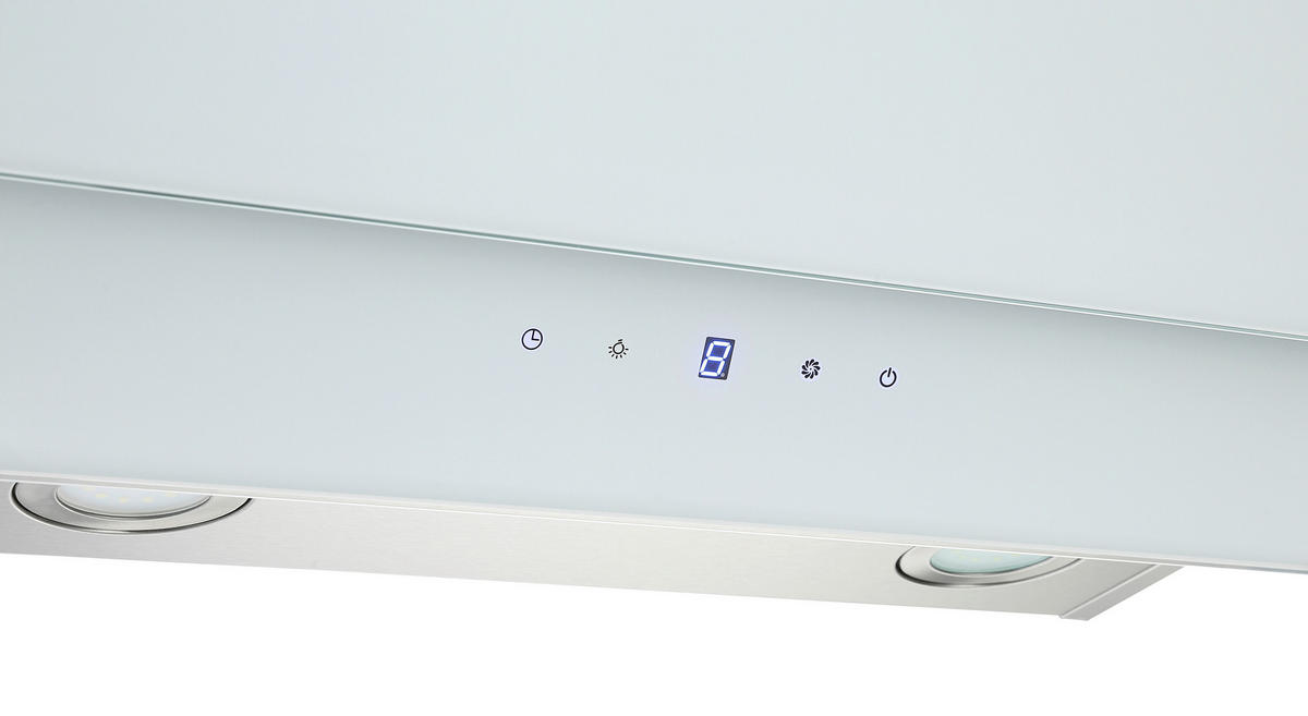 DUNSTABZUGSHAUBE CH77060WA  - Weiß, Trend, Glas/Metall (60/74,3-112,3/31,3cm) - Respekta