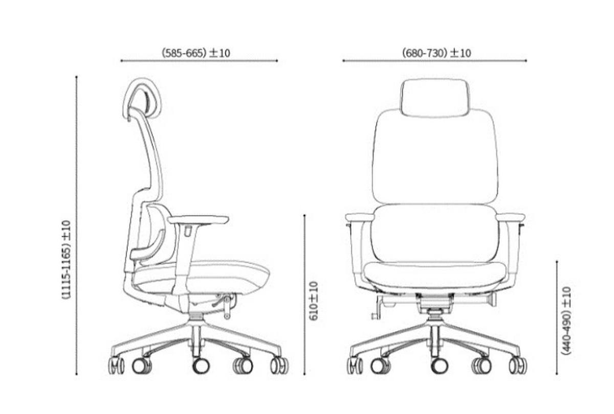 UREDSKI STOLAC    - Moderno, metal/tekstil (68/112/59cm)