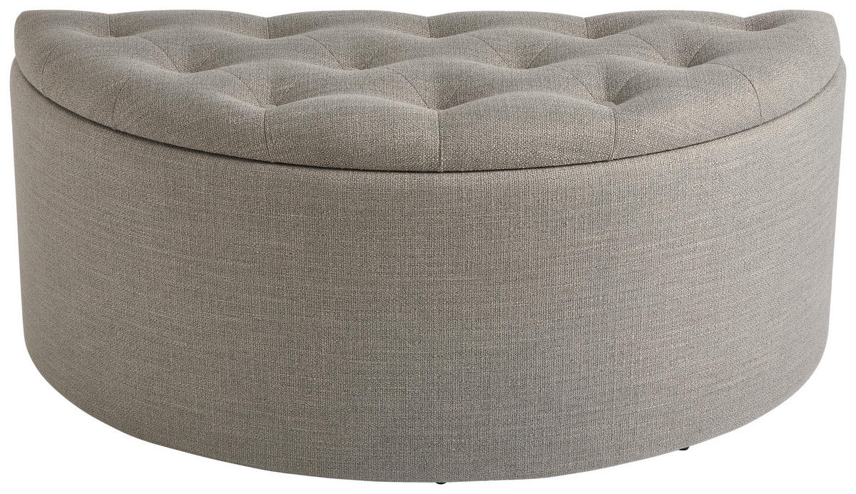 HOCKER in Textil, Holzwerkstoff Grau  - Grau, Design, Holzwerkstoff/Textil (100/44/42cm) - MID.YOU