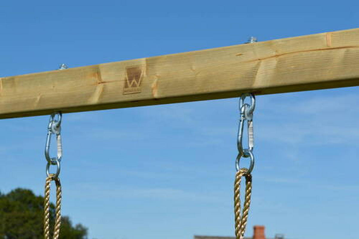 SPIELTURM 340/270/290 cm  - Rot/Naturfarben, KONVENTIONELL, Holz (340/270/290cm) - Ambia Garden