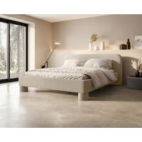 POLSTERBETT 160/200 cm,  in Creme, Lattenrost, Bettkasten,  - Creme/Schwarz, MODERN, Textil/Metall (160/200cm) - MID.YOU