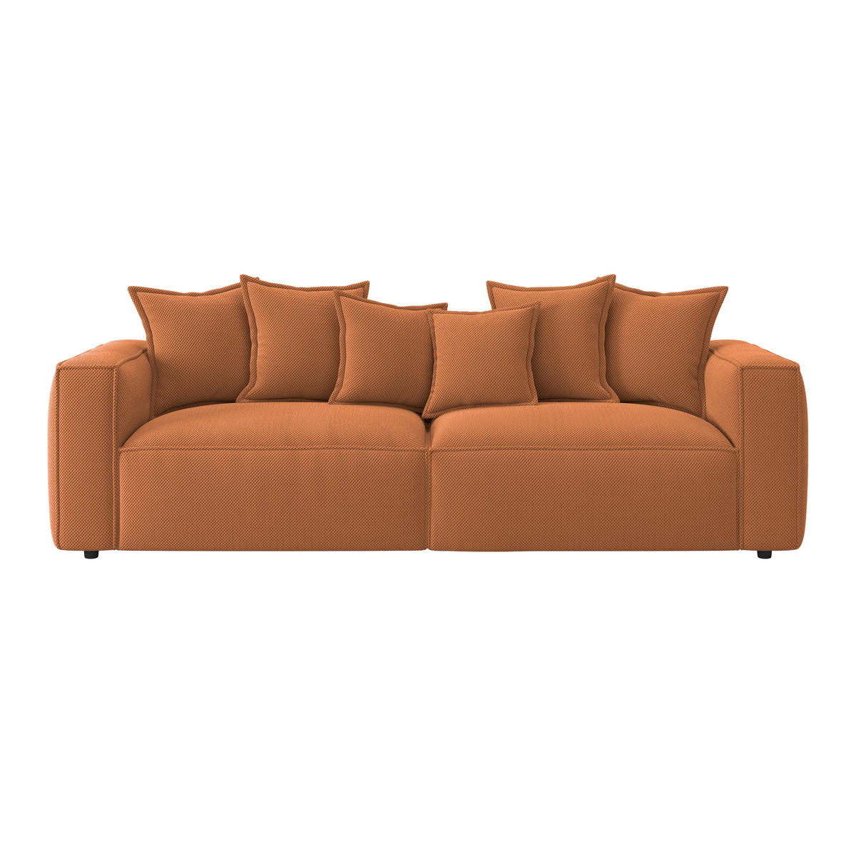 BIGSOFA Mikrofaser Terracotta  - Terracotta/Schwarz, MODERN, Textil (280/72/109cm) - MID.YOU