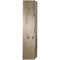 HOCHSCHRANK 32/160/35 cm  - Eichefarben/Schwarz, KONVENTIONELL, Glas/Holz (32/160/35cm) - Voglauer