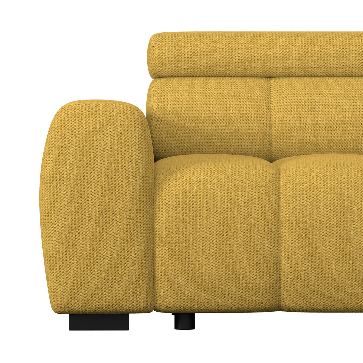 HÖRNSOFFA i vävt tyg senapsgul  - svart/senapsgul, Trend, textil/plast (285/168cm) - Livetastic