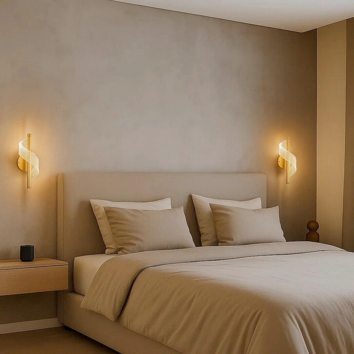 ZIDNA LED LAMPA Zofrael  - prozirna/zlatna, Dizajnerski, metal/plastika (13/30cm)