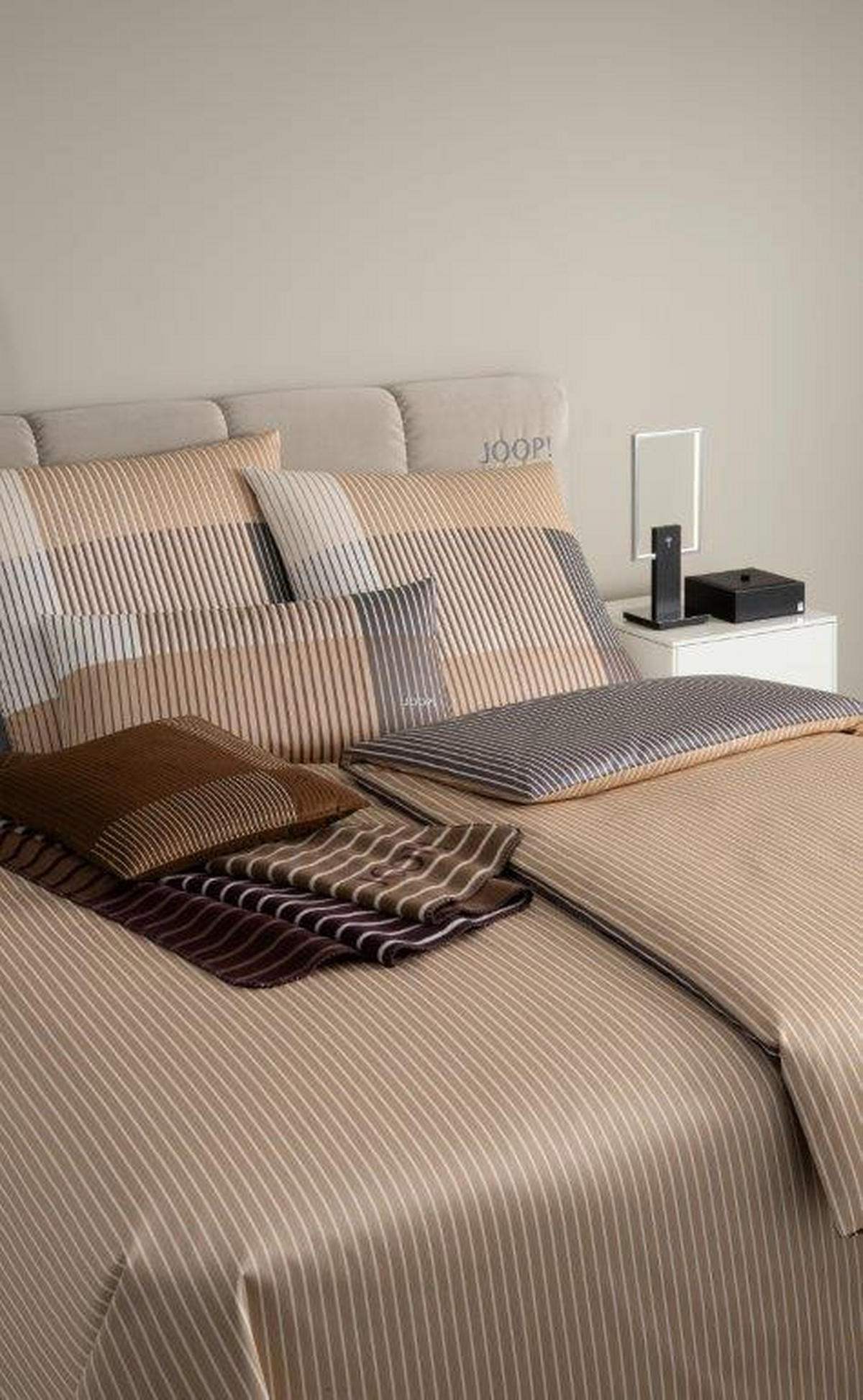 POSTELJINA DIVIDED 140/200 cm makosaten braon  - braon, Konvencionalno, tekstil (140/200cm) - Joop!