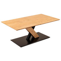 COUCHTISCH Metall, Holzwerkstoff 110/60/45 cm  - Eichefarben/Schwarz, Natur, Holzwerkstoff/Metall (110/60/45cm) - Venda