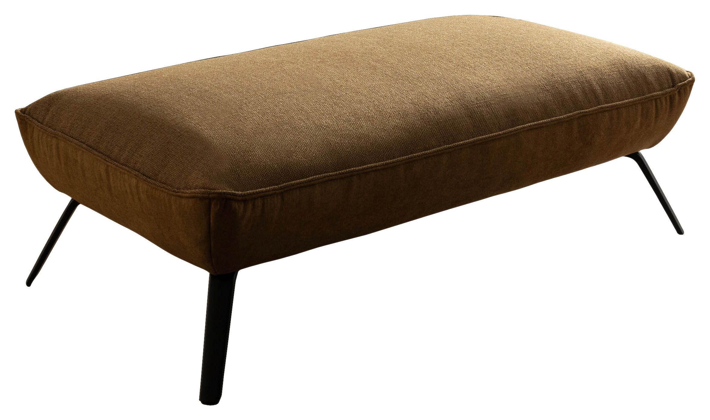 HOCKER Flachgewebe Senfgelb  - Senfgelb/Schwarz, Design, Textil/Metall (142/43/80cm) - Moderano