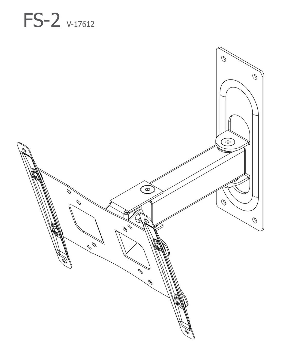 TV-Wandhalter in Silberfarbe in Silberfarben  - Silberfarben, Konventionell, Metall (27,8/22,6/9,6cm) - MID.YOU