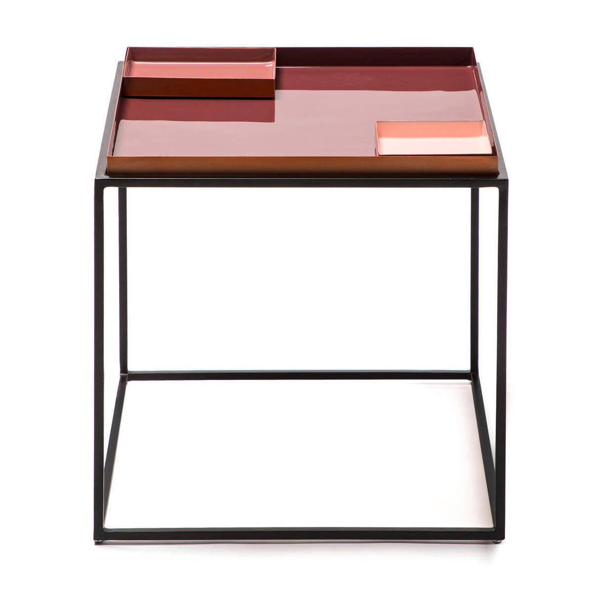 BEISTELLTISCH in Metall 40/40/40 cm  - Pink/Violett, Basics, Metall (40/40/40cm) - Kayoom