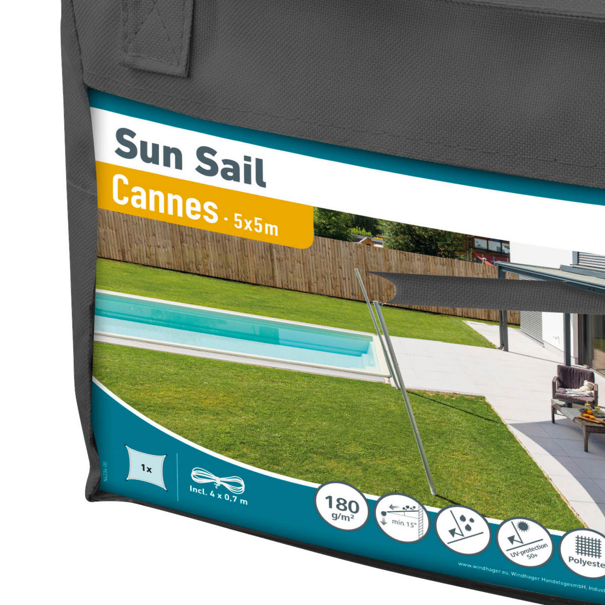 TIENIACA PLACHTA DO ZÁHRADY 500/500 cm - antracitová, Basics (500/500cm)