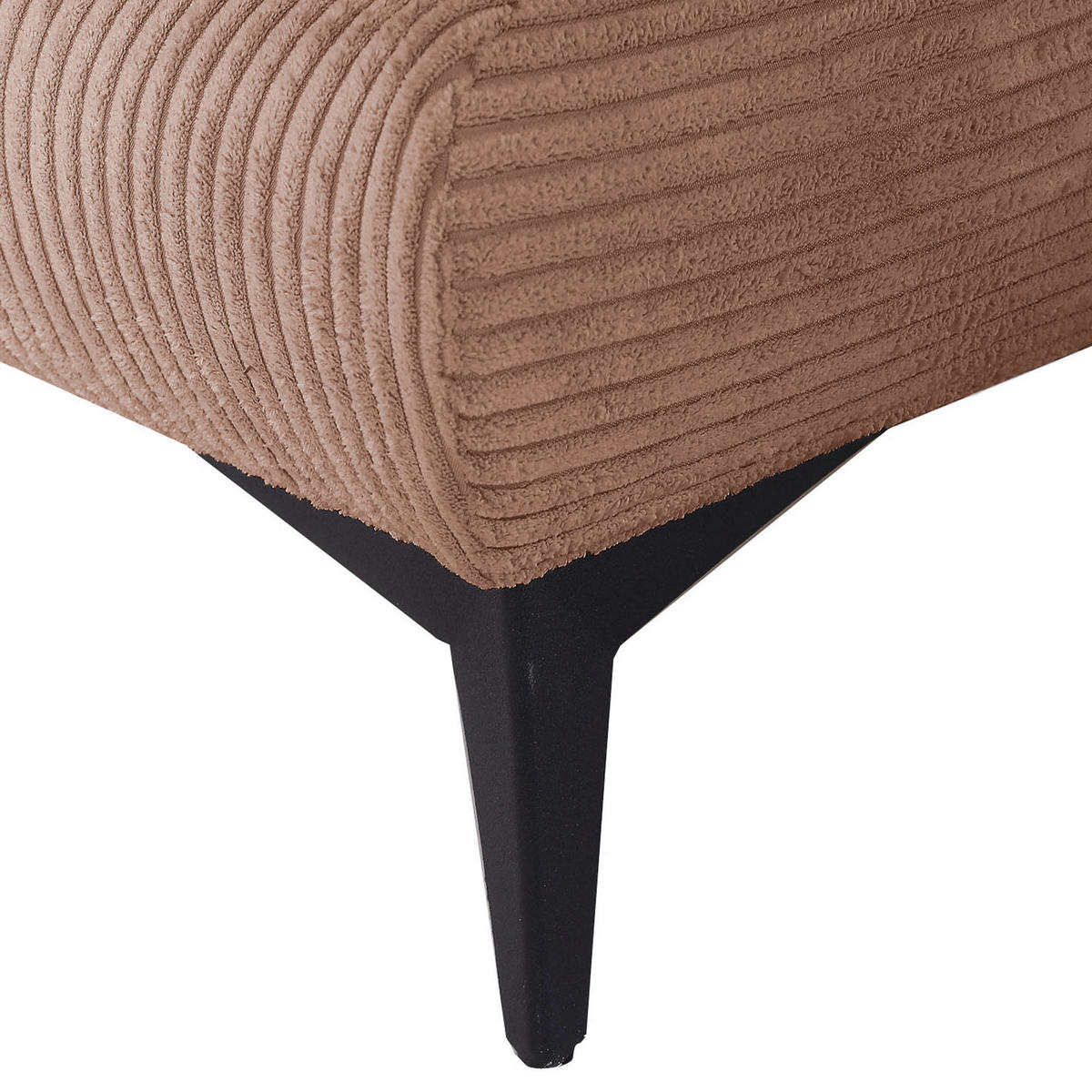 SCHLAFSOFA in Cord Rosa  - Schwarz/Rosa, Konventionell, Textil/Metall (200/78/95cm) - home24