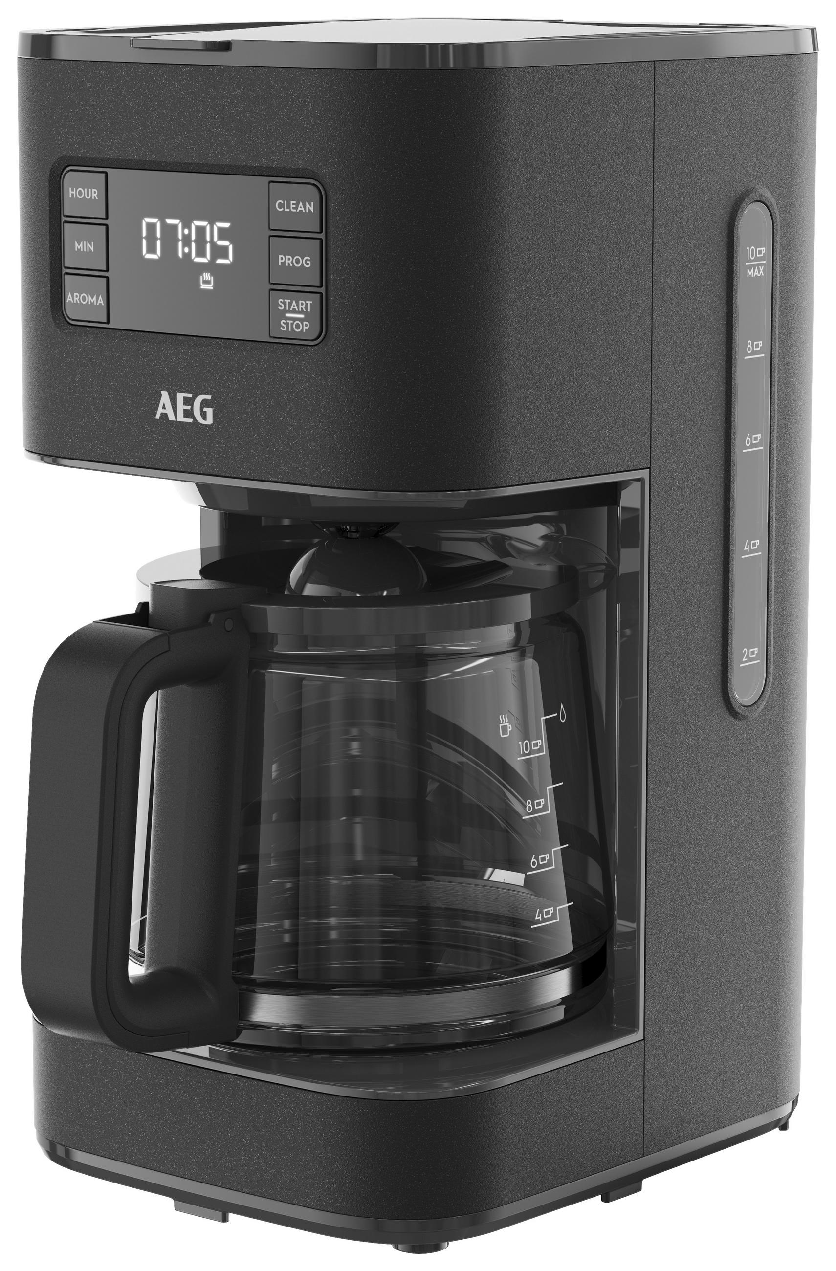 FILTERKAFFEEMASCHINE Deli 5 CM5-1-6AN  - Anthrazit, Basics, Glas/Kunststoff (24,7/33,8/17,4cm) - AEG
