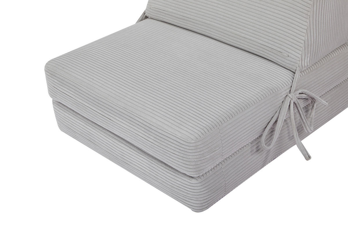 SCHLAFSESSEL Cord Beige    - Beige, Design, Textil/Metall (75/58/80cm) - Livetastic