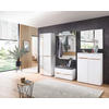 GARDEROBENSCHRANK Memphis  in 65/192/38 cm  - Schwarz/Weiß, Design, Glas/Holzwerkstoff (65/192/38cm) - Voleo