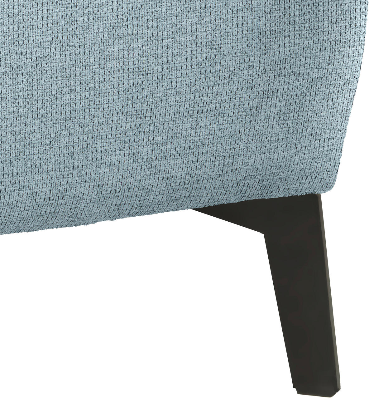 ECKSOFA in Flachgewebe Hellblau  - Schwarz/Hellblau, Design, Textil/Metall (285/190cm) - Johann Jakob