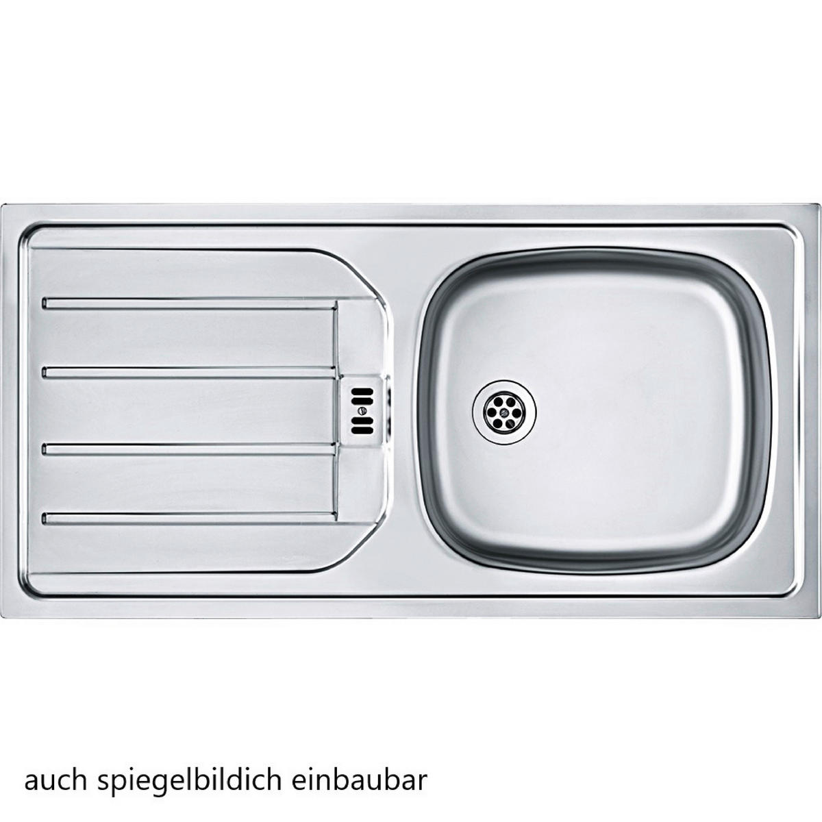 KÜCHENBLOCK 240 cm   in Weiß, Eiche Wotan  - Eiche Wotan/Weiß, Design, Holzwerkstoff/Metall (240cm) - Held