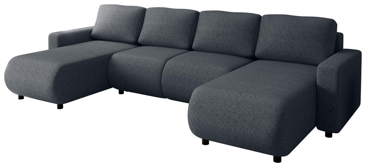 WOHNLANDSCHAFT Anthrazit Webstoff  - Anthrazit/Schwarz, MODERN, Kunststoff/Textil (150/312/150cm) - Xora