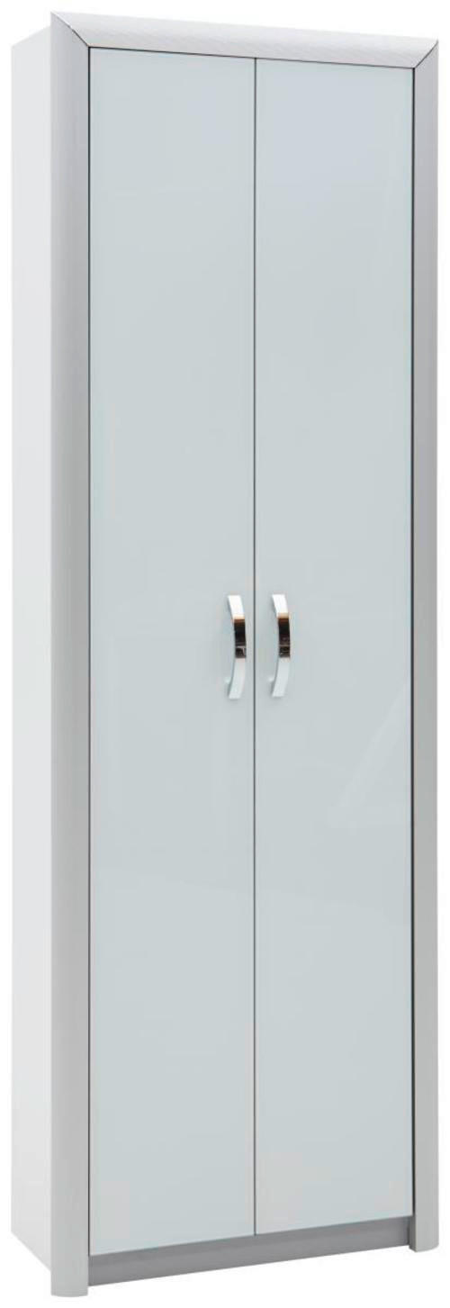 GARDEROBENSCHRANK 66/195/33 cm  - Chromfarben/Alufarben, Design, Holzwerkstoff/Metall (66/195/33cm) - Dieter Knoll