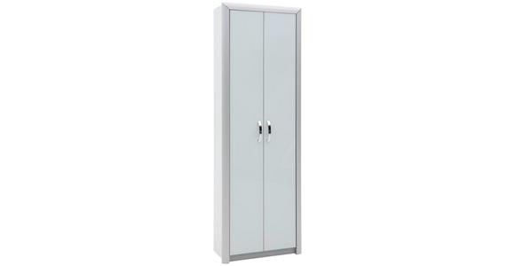 GARDEROBENSCHRANK 66/195/33 cm  - Chromfarben/Alufarben, Design, Holzwerkstoff/Metall (66/195/33cm) - Dieter Knoll