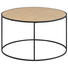 COUCHTISCH Paulownia furniert rund Naturfarben - Schwarz/Naturfarben, Design, Holz/Metall (80/45cm) - Carryhome