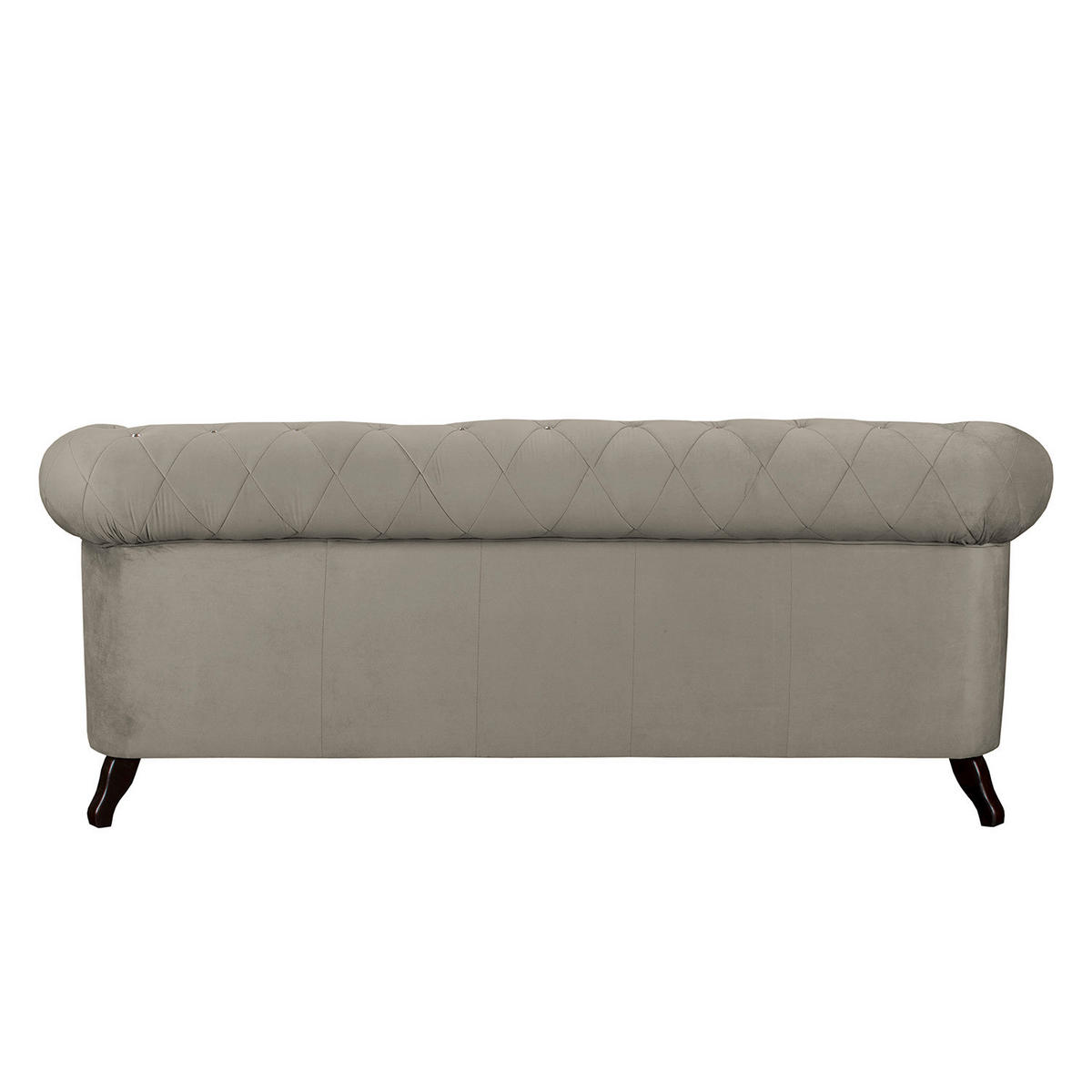 3-SITZER-SOFA GLASGOW in Velours Taupe  - Taupe, Design, Holz/Textil (197/82/90cm) - P & B