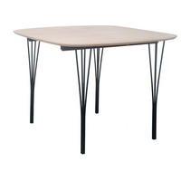 MATBORD svart, ek Bianco  utdragbar, finns i olika trädekorer  - ek Bianco/svart, Design, metall/trä (100-180/100/76cm) - Best Price