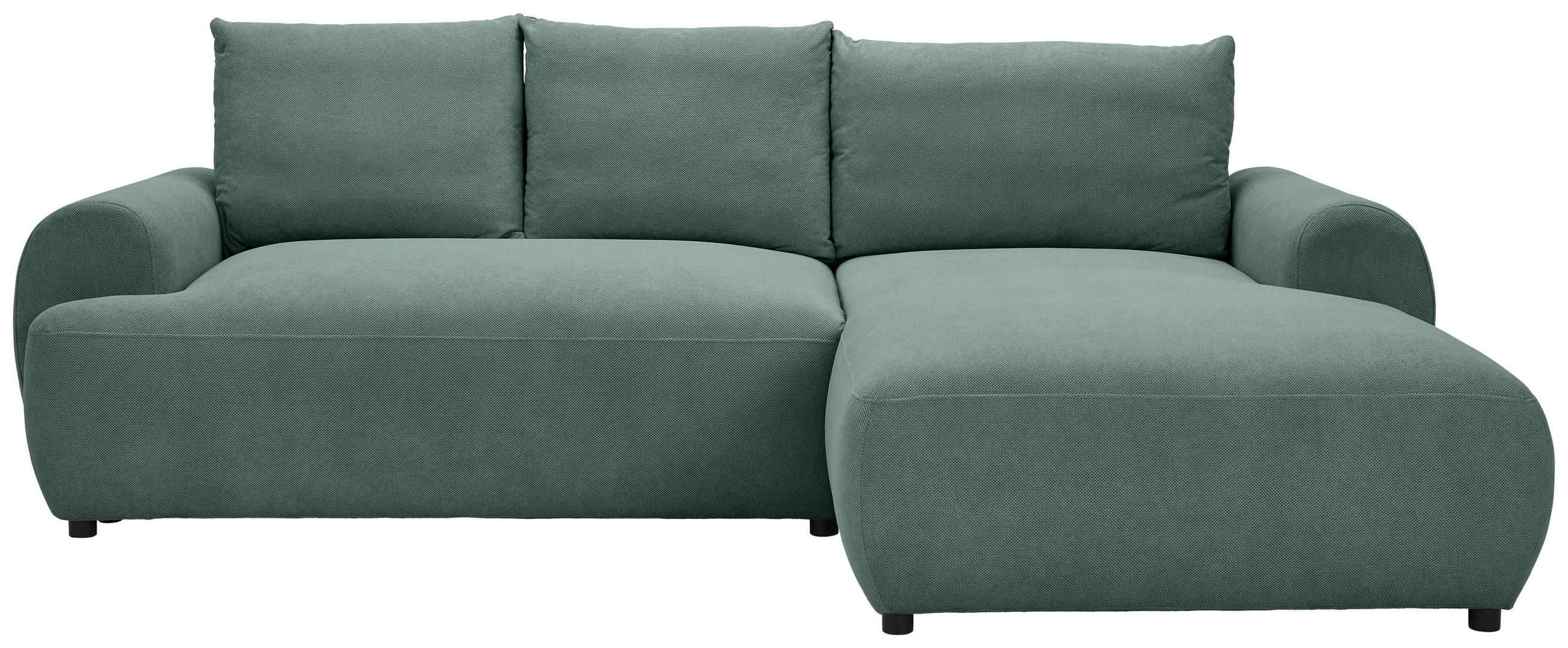 ECKSOFA Grün Webstoff  - Schwarz/Grün, MODERN, Kunststoff/Textil (265/175cm) - Carryhome