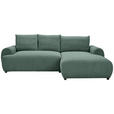 ECKSOFA Grün Webstoff  - Schwarz/Grün, MODERN, Kunststoff/Textil (265/175cm) - Carryhome