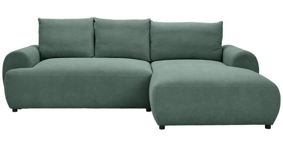 ECKSOFA Grün Webstoff  - Schwarz/Grün, MODERN, Kunststoff/Textil (265/175cm) - Carryhome