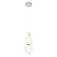 LED-PENDELLEUCHTE 15,2/47,5 cm  - Nickelfarben, KONVENTIONELL, Glas/Metall (15,2/47,5cm) - Elstead Lighting