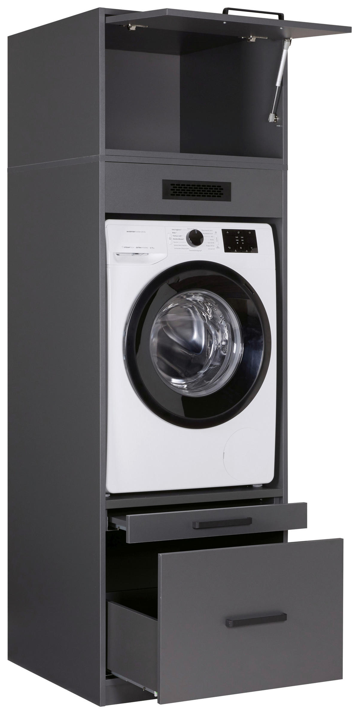 HAUSWIRTSCHAFTSRAUM 201/208/68 cm  in Anthrazit  - Anthrazit, MODERN, Holzwerkstoff (201/208/68cm) - home24