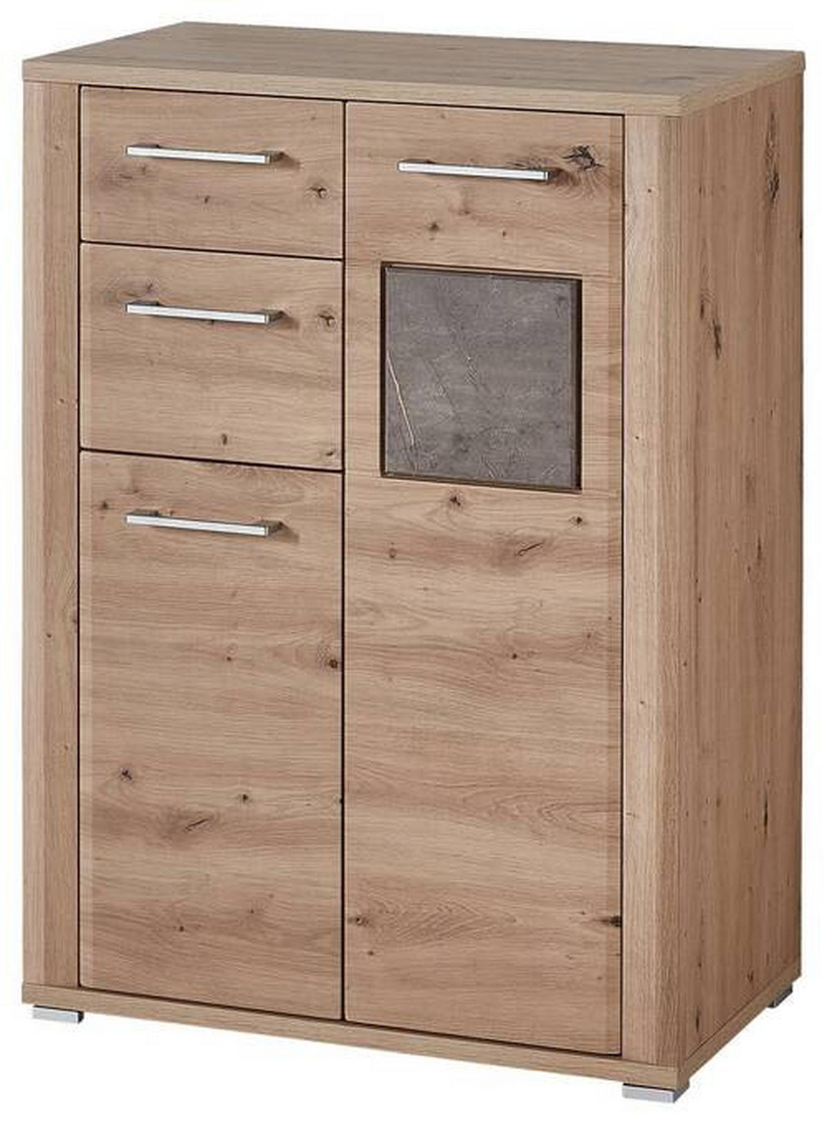 SCHUHSCHRANK  in 76/104/38 cm  - Chromfarben/Eichefarben, KONVENTIONELL, Holzwerkstoff/Kunststoff (76/104/38cm) - MID.YOU