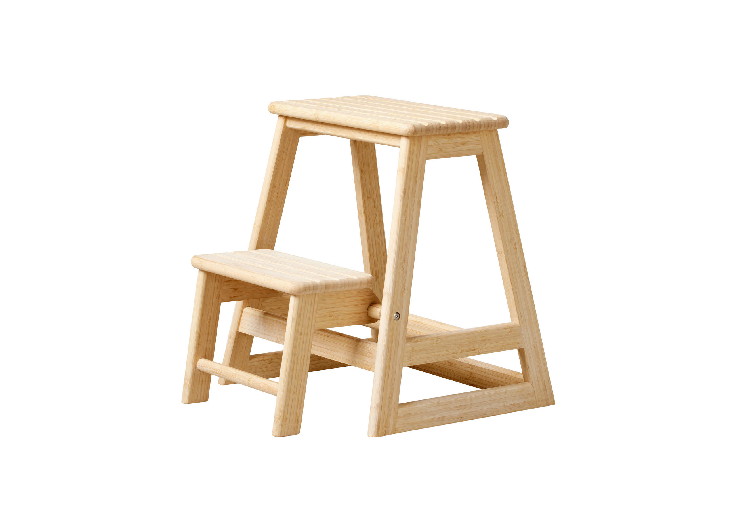 TRITTHOCKER SKALA  - Hellbraun, Natur, Holz (45,5/49/39cm) - Gardenson